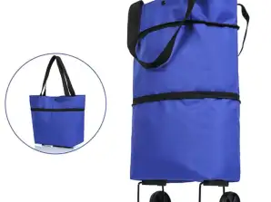 AG392C FOLDING BAG ON WHEELS BLUE