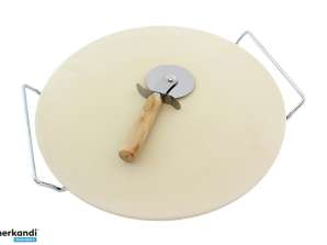 AG680 PIZZA STONE 33CM + KNIFE