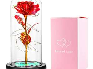 AG776 ETERNAL ROSE IN GLASS - LED