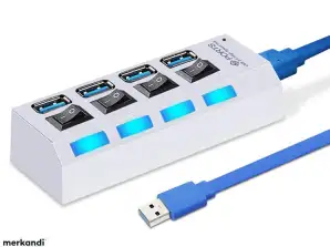 AK244C HUB USB 3.0 4 PORT B/Z WHITE