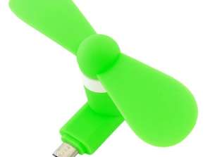 AK35J MICRO USB TELEFOON VENTILATOR GROEN