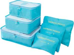 BQ28F TRAVEL ORGANIZER 6 PCS BLUE