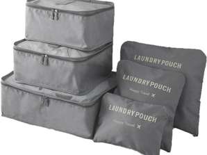 BQ28G TRAVEL ORGANIZER 6 PCS GREY