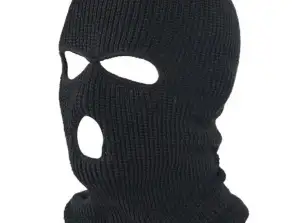 BQ42D BALACLAVE CAGOULE 3 TROUS BLAC