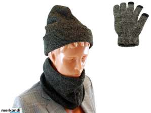 BQ52BP SET CAP + GLOVES + CHIMNEY GREY