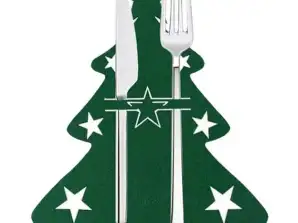 BQ86 CUTLERY POCKETS 6 PCS CHRISTMAS TREE