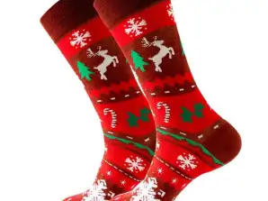 BQ92A SOCKS 37 44 CHRISTMAS RED