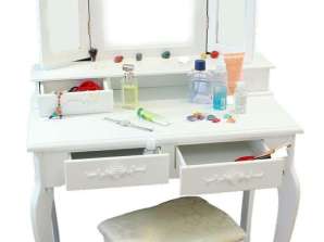 CA16D KOSMĒTIKAS TUALETES GALDIŅŠ MIRROR+TABORE
