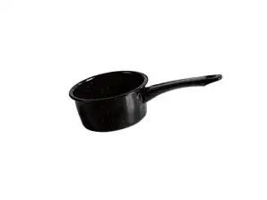 Rosberg R54521J19, Enamel Sauce-pan, 19x8.5сm.\1.9l., Marble coating, Enameled, Induction, Black melange