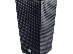 Pot with insert Rato Square DRTS240 anthracite