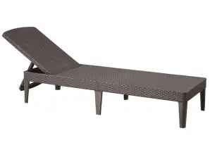 Adjustable garden lounger Jaipur Sun Lounger brown
