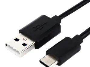 KK21T USB TYPE-C KAAPELI 1M MUSTA