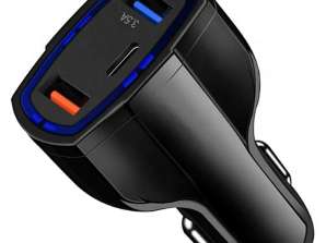 PLS34E OPLADER SELV. QC 3.0 TYPE-C 2xUSB