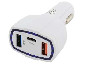 PLS34I OPLADER SELV. QC 3.0 3xUSB HVID