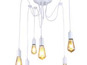 ZD74B LAMPA SUFITOWA 6 RAMION BIAŁA