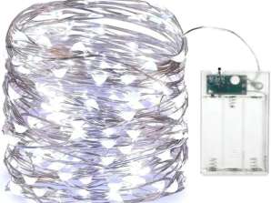 ZD86A LAMPUN JOHDOT 100 LED KYLMÄ VALKOINEN