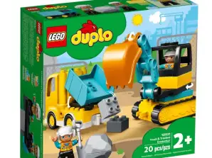Klocki duplo 10931 ciężarówka i koparka gąsienicowa