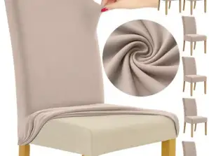 Stolebetræk 6 stk. beige Ruhhy 25989