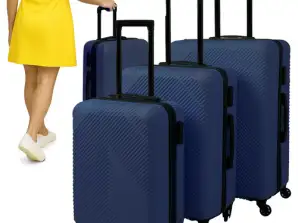 Čemodānu komplekts 3in1 tumši zils Trizand 26664