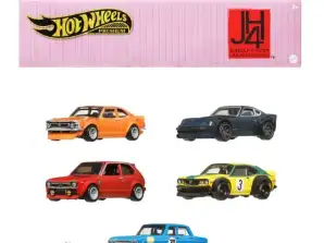 Sada 5 kovových prémiových automobilových vozidel Japonsko