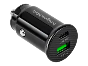 Kruger&Matz dvojni USB 3100 mA avtomobilski polnilnik s funkcijo Quick Charge 3.0 in Power Delivery