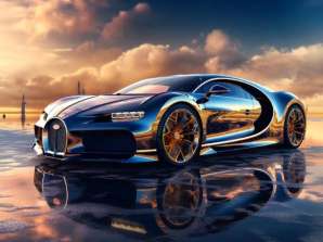 Timanttimosaiikki auto bugatti