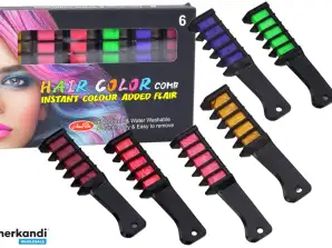 Hair Coloring Set Chalk 6 Pieces Glossy