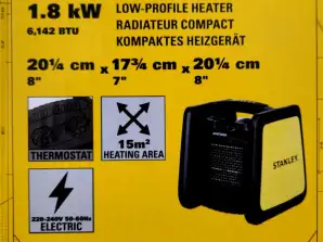 Clearance - Компактний радіатор STANLEY - електричний обігрівач 1800 Вт НОВИНКА