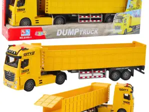 Transport Truck Liftable Semi Trailer Lights Sounds Yellow