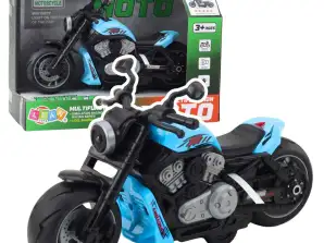 NEL 23129 Batteriebetriebene Spielzeug-Motorrad-Antriebslichter klingen blau
