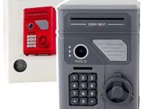 Elektronischer Safe Geldautomat PIN-Bank für Kinder Grau