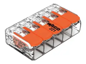 Wago 5-smerni priključek. Model: 221 415. od 0,20 4,00mm?. 5 kosov