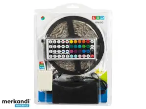 70 784 # RGB 5050 LED juostelių rinkinys 5 m / 300 tvarkyklės maitinimo juosta atspari vandeniui