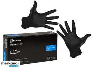 9237# Guantes de nitrilo negro m 100pcs
