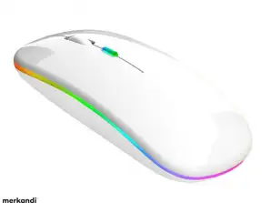 AK211B Brezžična miška rgb bela