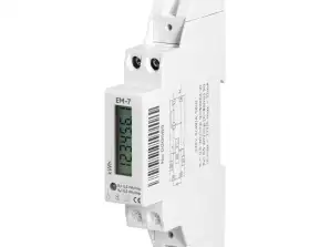 1-faset digital elforbrugsindikator. 40A. 1 modul. DIN TH 35mm