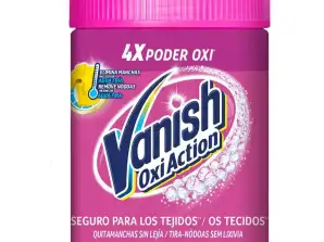Vanish Oxi Action Rosa 650 g | Flekkfjerner pulver | Effektiv i hvitt og farger | Grossist