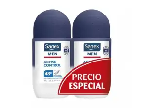 Sanex Pánsky dezodorant Roll-On 2x50 ml Active Control 48h | Pánska sviežosť | Veľkoobchodník