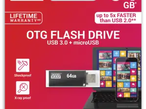 LEC TGD OTN30640K0R11 Goodram USB 3.0 microUSB 64GB OTG pendrive musta