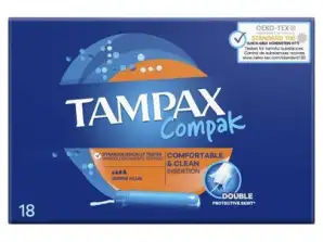 Tampax Compak Super Plus 18 tk | Diskreetne ja võimas kaitse | Hulgimüük