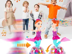INTERACTIEVE ZEEMEERMINBALLERINAPOP – RIJDT, SPEELT MUZIEK, PROJECTOR, GLOEIENDE VOET – MUZIEKDOOS VOOR KINDEREN VAN 3+