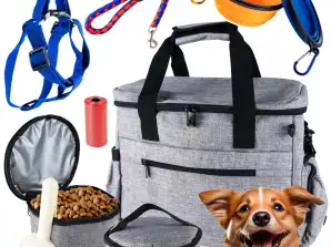 ORGANIZADOR DE PERROS BOLSA DE VIAJE CON UN CONJUNTO DE ACCESORIOS, PERFECTO PARA LAS VACACIONES CON TU MASCOTA