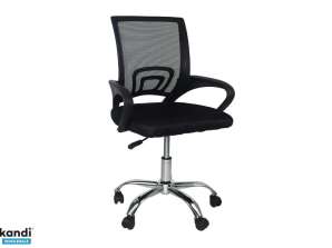 Silla de Escritorio con Ruedas Classic 95x65x52cm colore negro, ergonómica