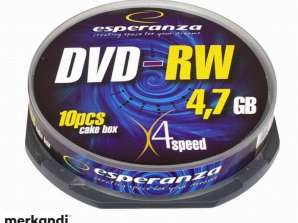 1011 DVD rw esperanza 4.7gb x4 κουτί κέικ 10 τεμ.