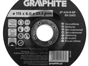 Slipeskive. alumina for metall 115 x 6,0 x 22,2 mm. 27 A24 R BF. Konveks