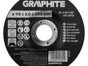 Disco de corte. corindo para metal. convexo 115 x 2,0 x 22,2 mm. 42 A46 T BF