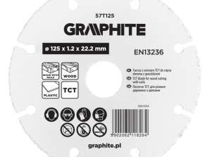 TCT bladsagblad for kutting av tre med spiker 125 x 1,2 x 22,22 mm