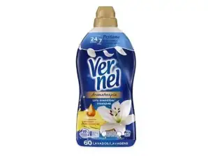 Vernel Suavizante Concentrado 1,08 L Aromaterapia Lirio Irresistible | 60 Dosis de Perfume Intenso | Mayorista