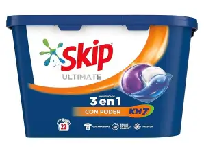 Капсули для миючого засобу Skip 22 одиниці Ultimate KH7 | Потужний проти жорсткого жиру | Оптовик
