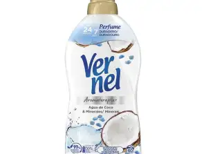 Vernel Suavizante Concentrado 1,08 L Aromaterapia Coco | 60 Dosis de Suavidad y Perfume Exótico | Mayorista